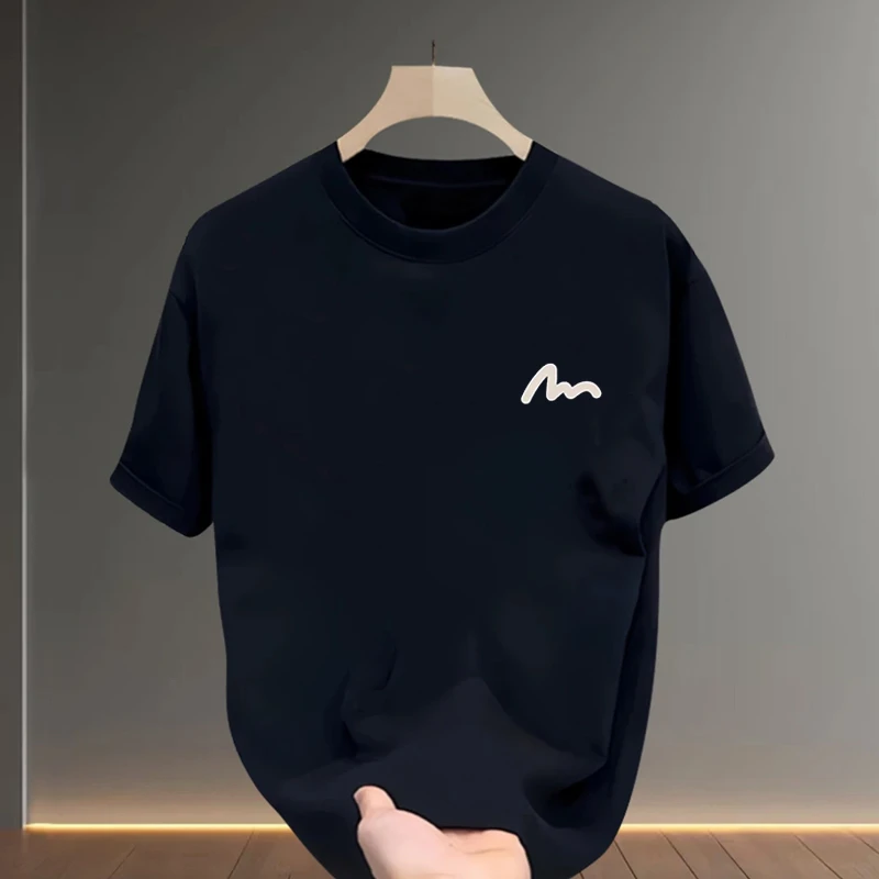 仓石一树潮牌随笔线条印花短袖T恤男款夏季简约休闲纯棉圆领上衣