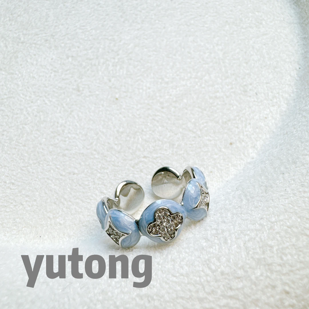 铜合金锆石戒指 【雨桐轻奢饰品】设计款戒指YT03157#2