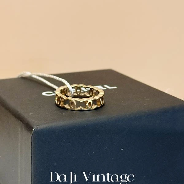 大吉中古/Chanel香奈儿双c金色戒指