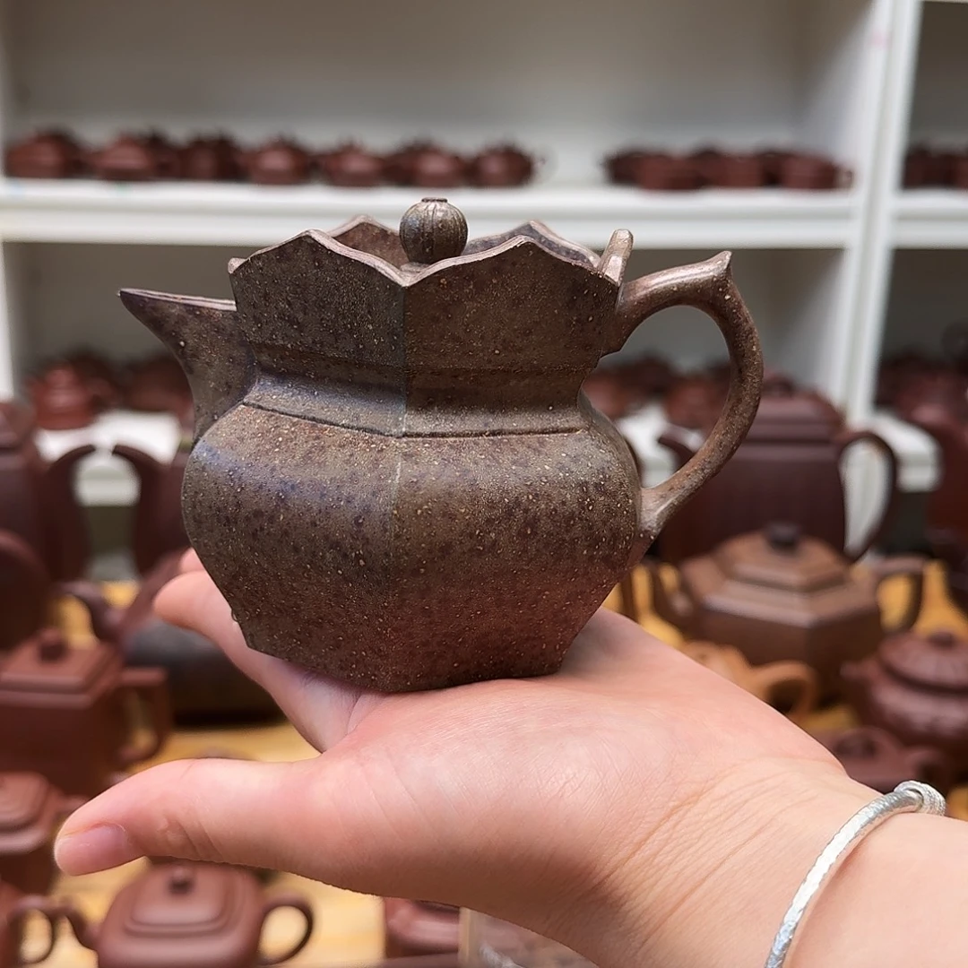 茶壶紫砂紫砂壶六方僧帽230cc