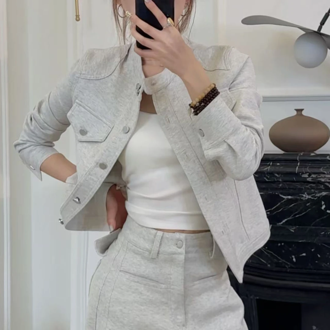 HNIH石艺2025春季新款时尚简约帅气显瘦气质HS809休闲外套