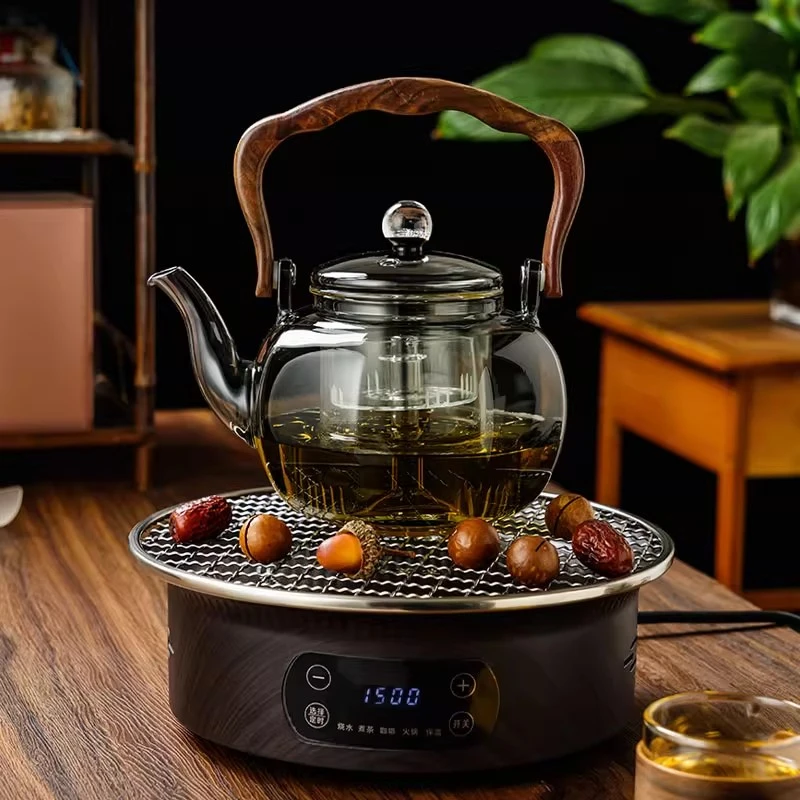 2025新款玻璃煮茶壶加热提梁壶家用烧水壶围炉煮茶茶具套装