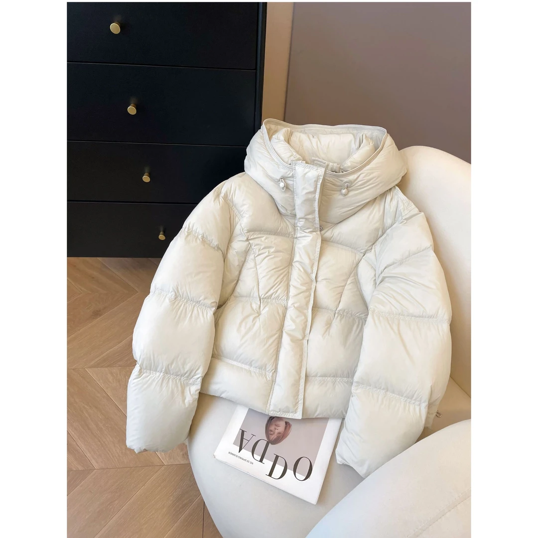 云朵泡芙连帽龟背加厚棉服上衣女款冬季2025新款保暖棉衣减龄外套