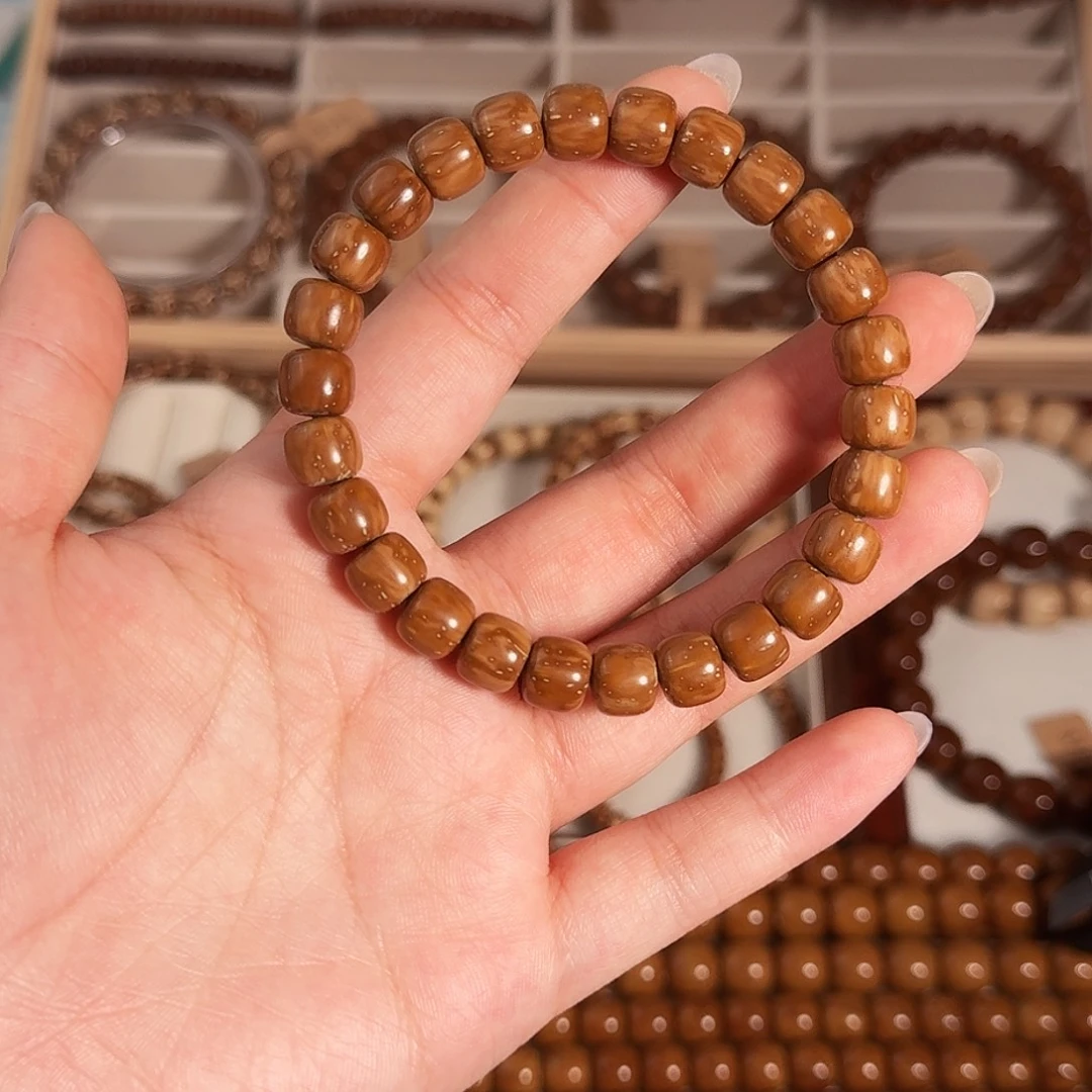 手串紫金鼠9.2mm拿铁冰沙实心紫金鼠老型眯眯眼
