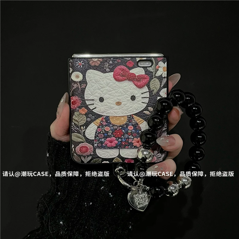 （荣耀MagicV系列）金属折叠皮纹适用荣耀MagicVFlip/Flip2手机壳潮