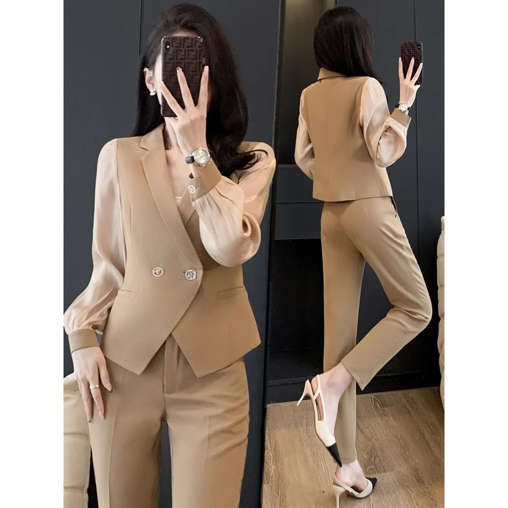 高级感职业装西装套装女春秋2025新款气质女神范小西服外套工作服