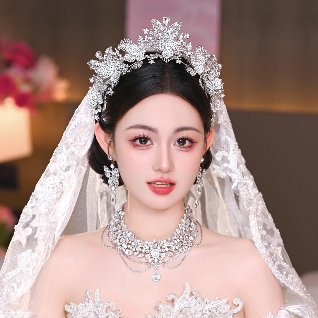 新款韩式气质简约婚饰奢华大气皇冠流苏新娘头饰新娘王冠配饰