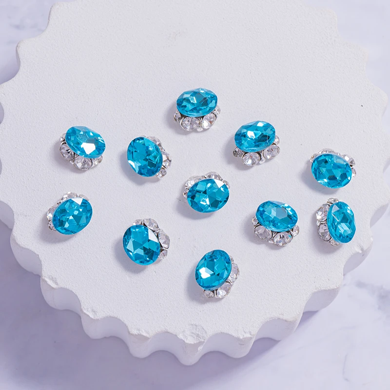 {梧州料8*10鸽子蛋仿华鸽子蛋堆钻}手工超闪爆闪ins组合气质简约