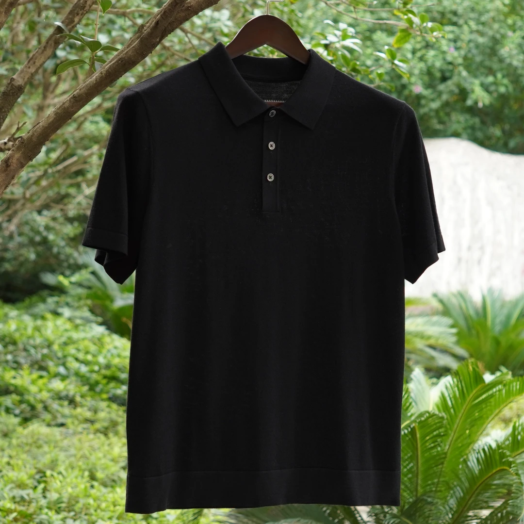 【POLO衫超细美利奴100%羊毛】可机洗短袖秋款男士针织衫简约易打理