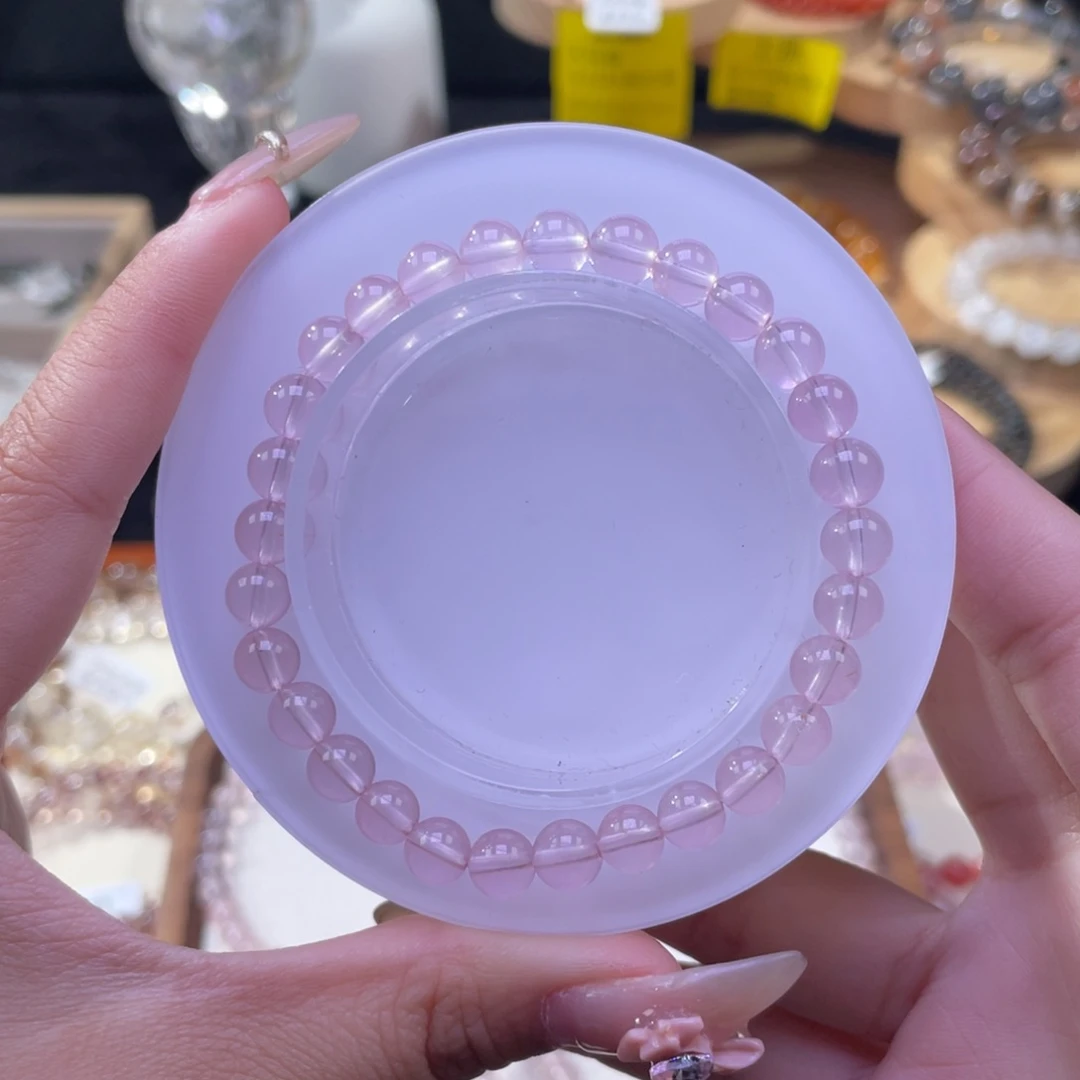 水晶手串未镶嵌莫粉