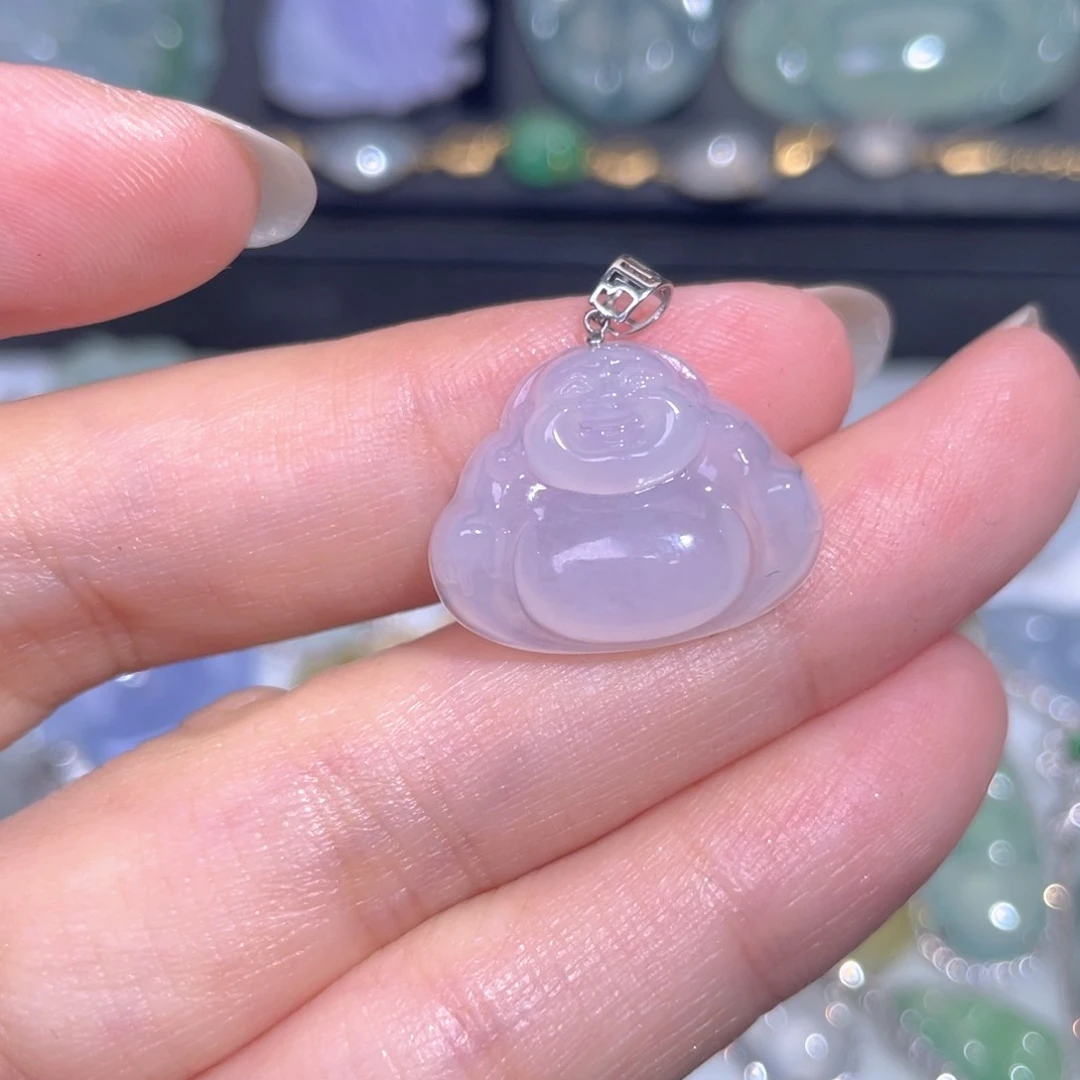 颈饰18K金镶嵌翡翠翡翠