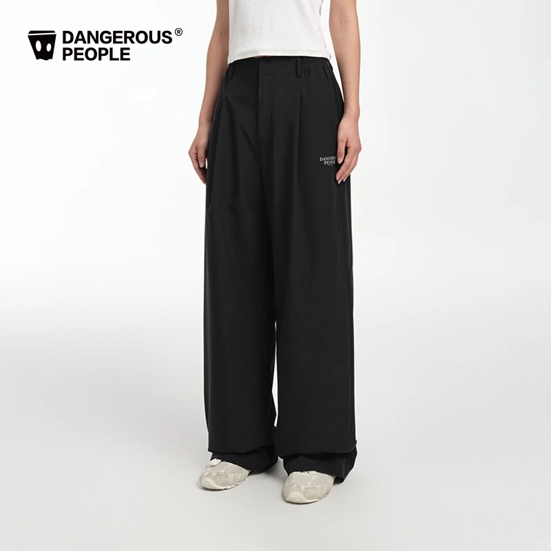 Dangerouspeople薛之谦dsp经典百搭女长裤潮牌宽松时尚直筒休闲裤