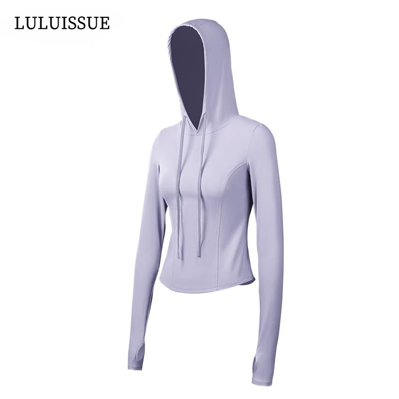 LULUISSUE连帽运动上衣女长袖修身显瘦外穿跑步瑜伽健身衣春秋