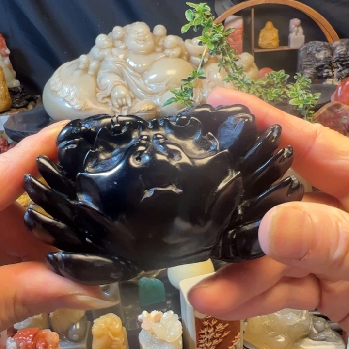 寿山石直播间福利手把件豆耿《八方来财》