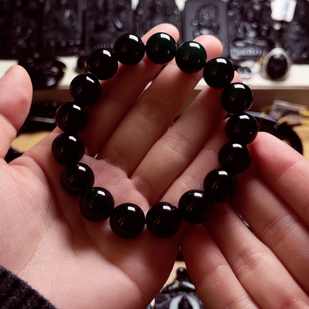 翡翠未镶嵌手链天然缅料A货卡12手串A416