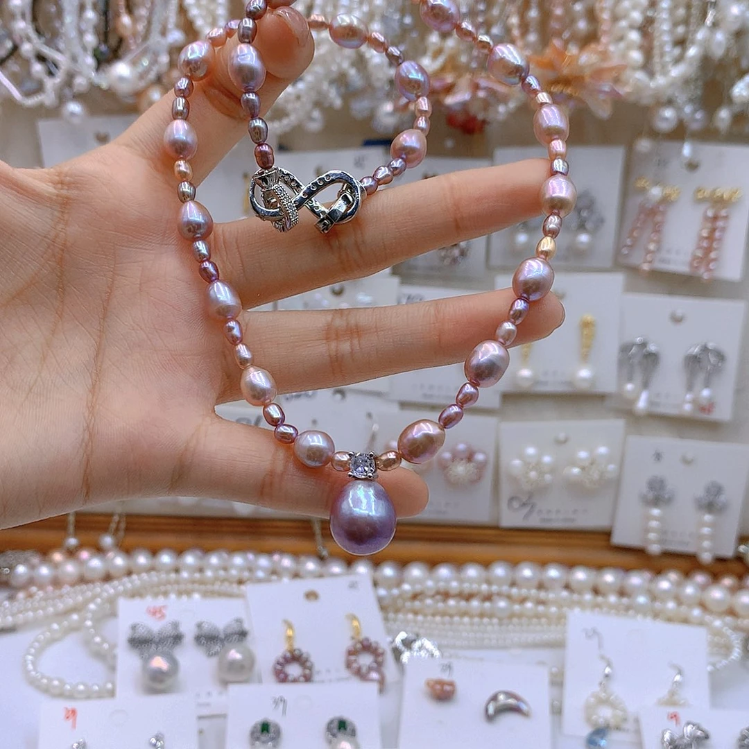 银S925镶嵌淡水珍珠发饰王****r