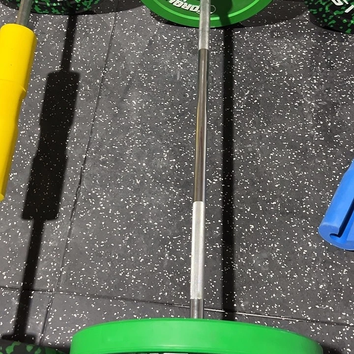 微瑕42公斤杠铃套餐绿灰送卡扣护肩