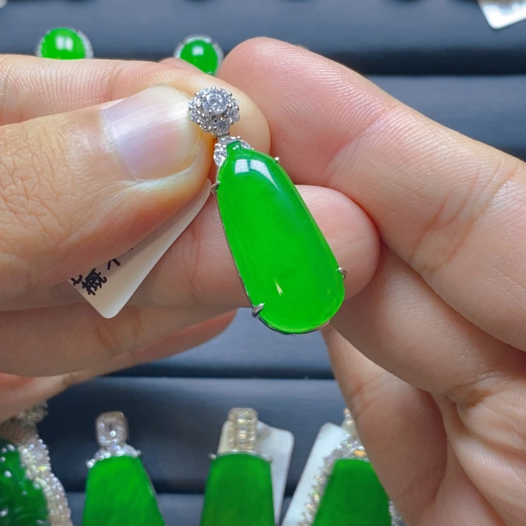 翡翠银S925镶嵌戒指