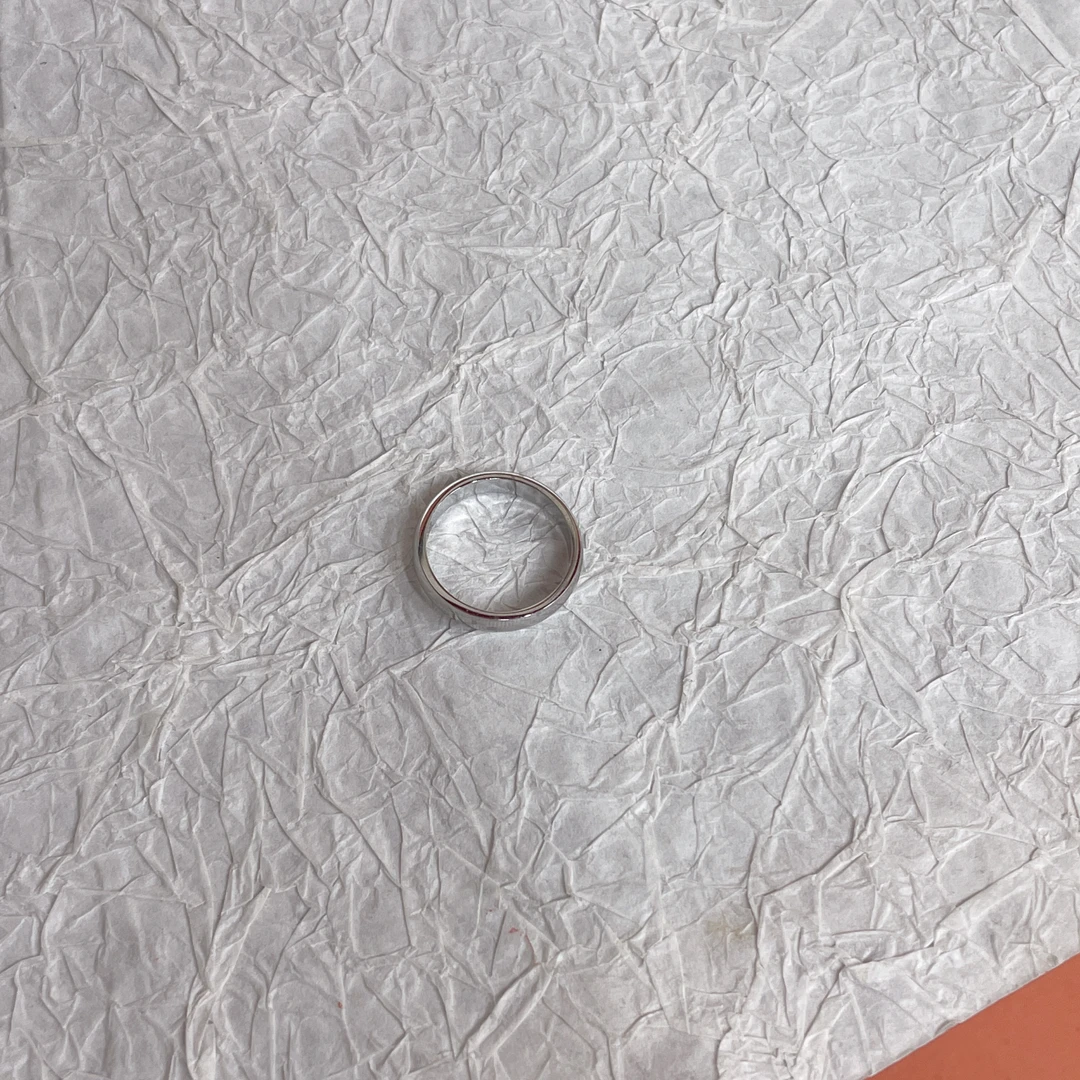 铜合金戒指 12308 别针十字架开口戒指 银色底