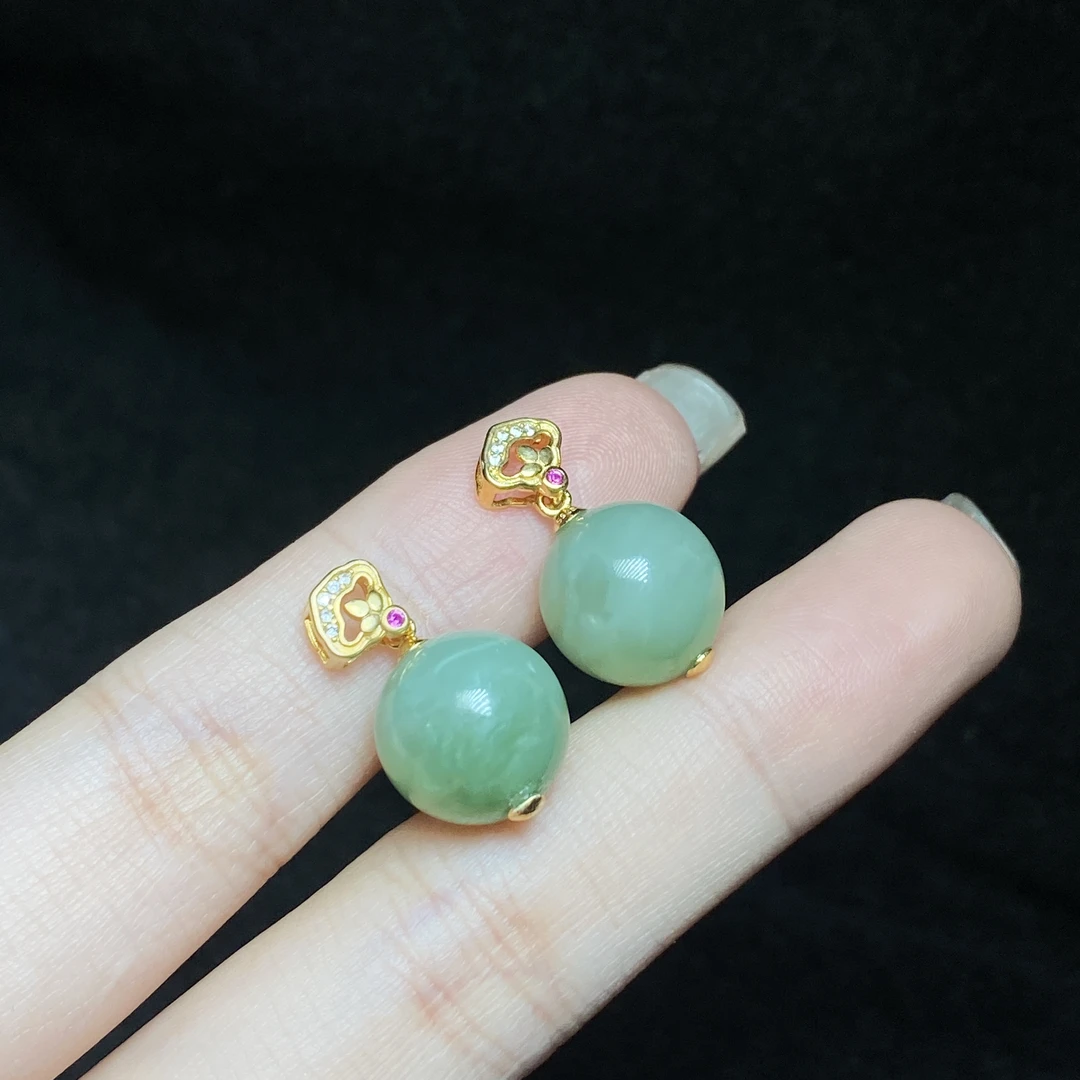 【小北好物】S925银和田玉吊坠约11.5mm+【多样性发一件】QH13X556