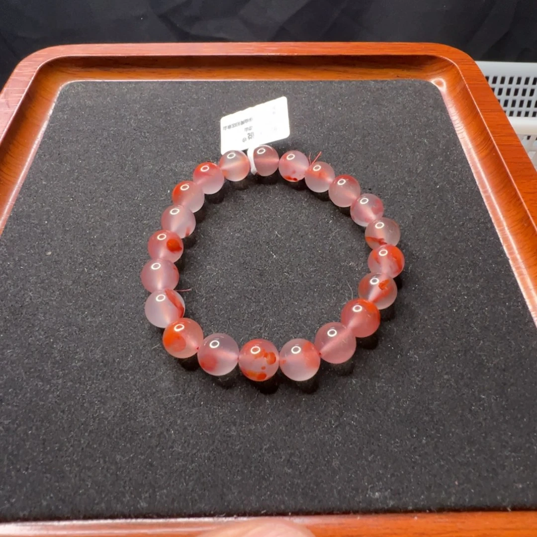 南红玛瑙手串未镶嵌S****t197冰飘单圈