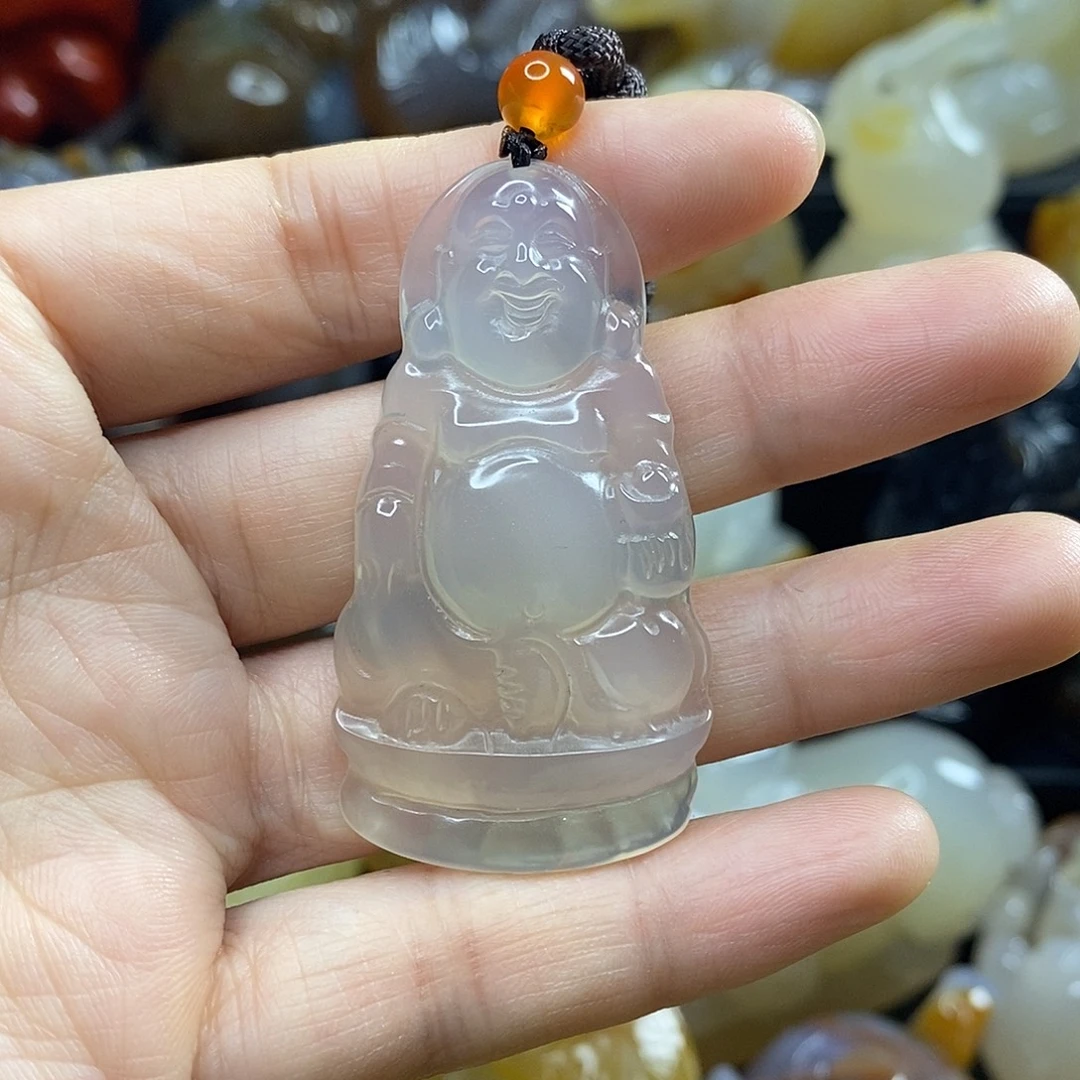 玛瑙/玉髓未镶嵌吊坠