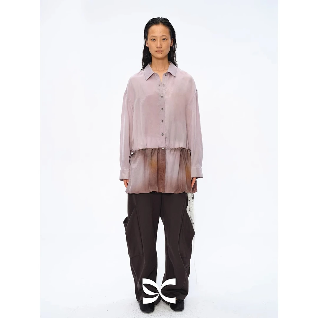 【茉舍】square 感渲染印花衬衫长袖外套S2025SS020-1380