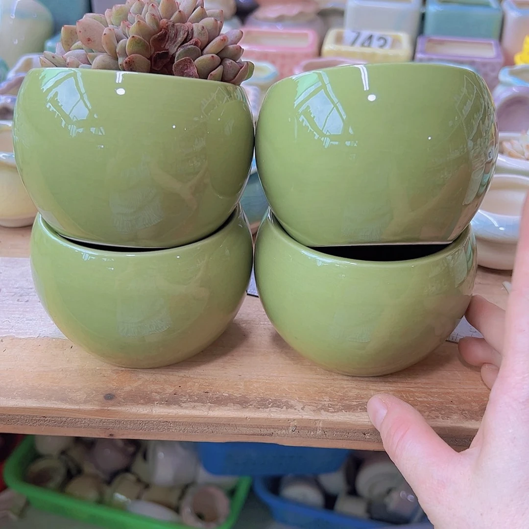 陶瓷花盆当场满12包邮