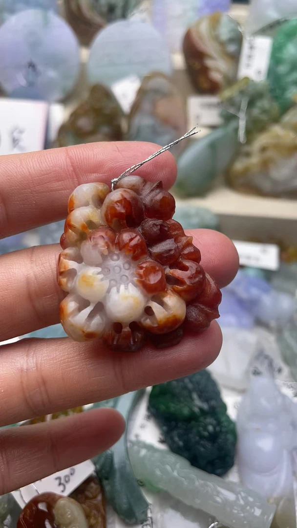 缅甸翡翠A货荷花