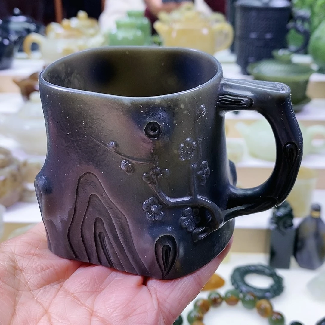 和田玉茶杯未镶嵌