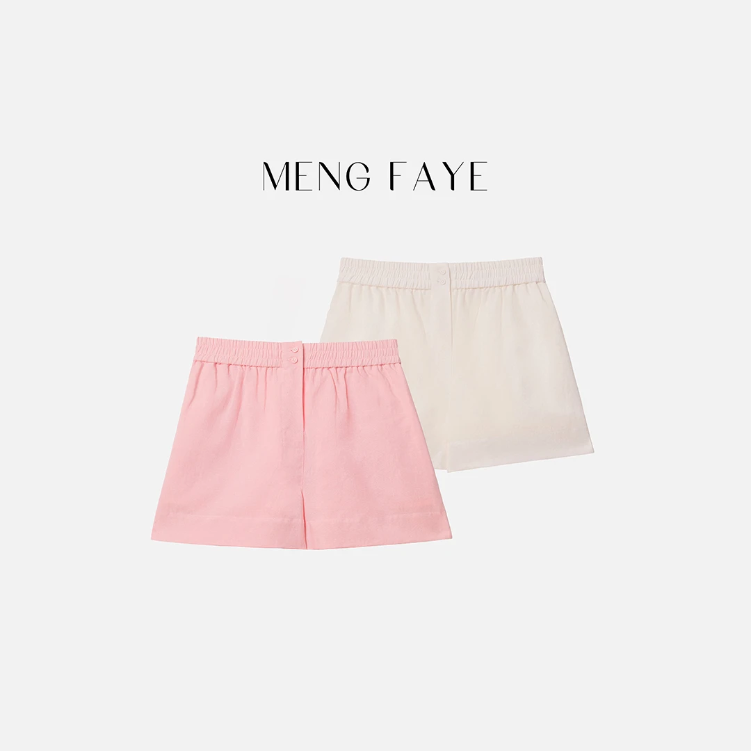 【MENG FAYE】小明-亚麻舒适休闲短裤-SE0662K