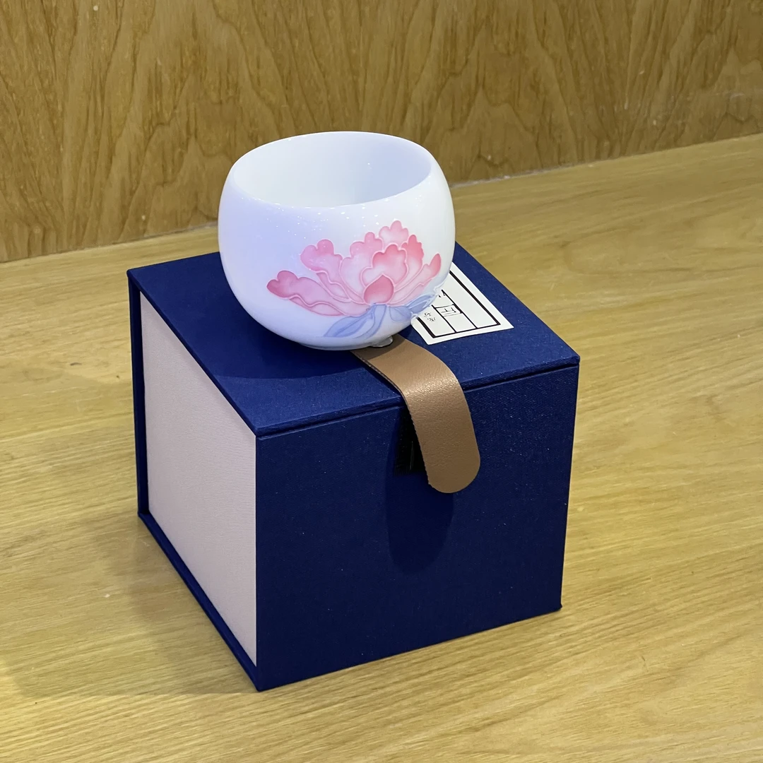 （没有礼盒）高白瓷茶具主人杯