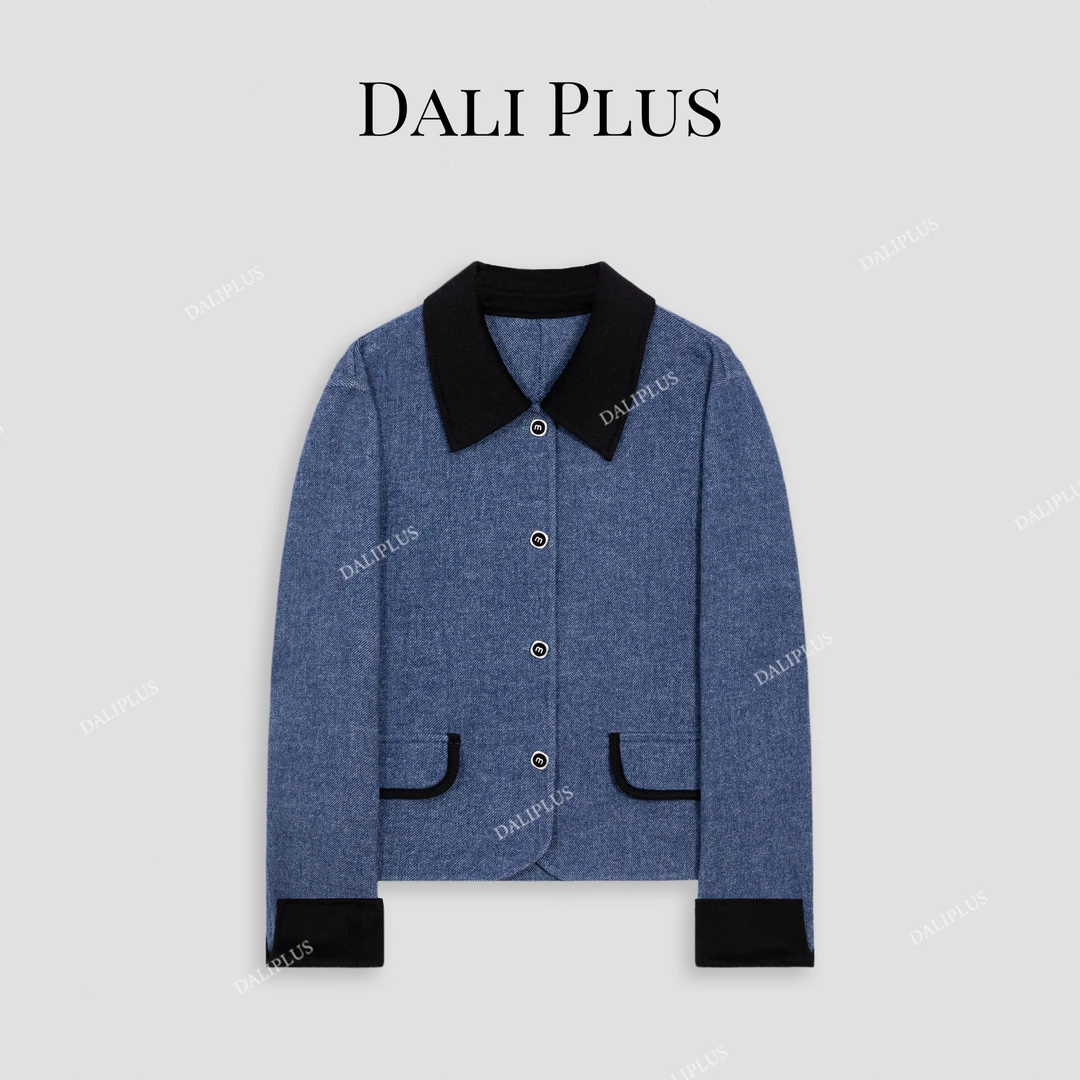 DALI PLUS【100%绵羊毛】高质感小香风双面呢外套-D4CK0138-1