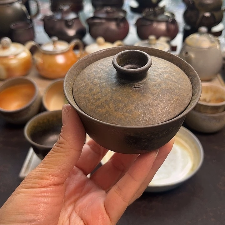 余***笙茶盏柴烧茶具柴烧茶具