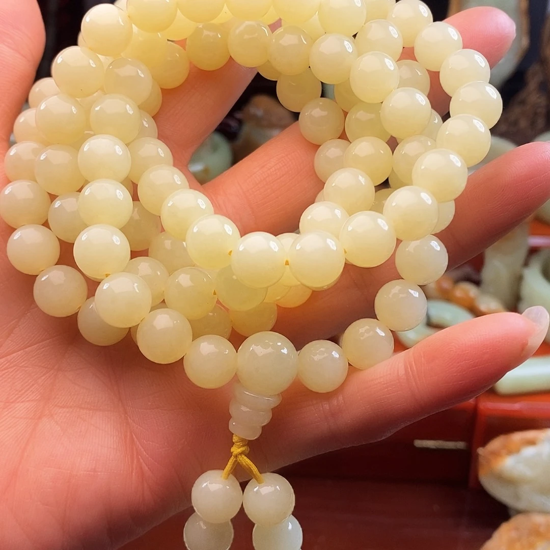 岫岩老玉（透闪石质玉）手链未镶嵌梦**影