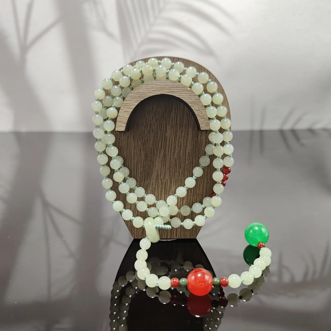 和田玉108手链（纯手工）1498