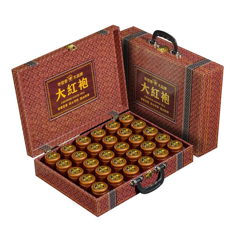 皮箱大红袍400克茶叶礼盒装送礼送长辈岩骨花香高档茶叶礼盒试喝