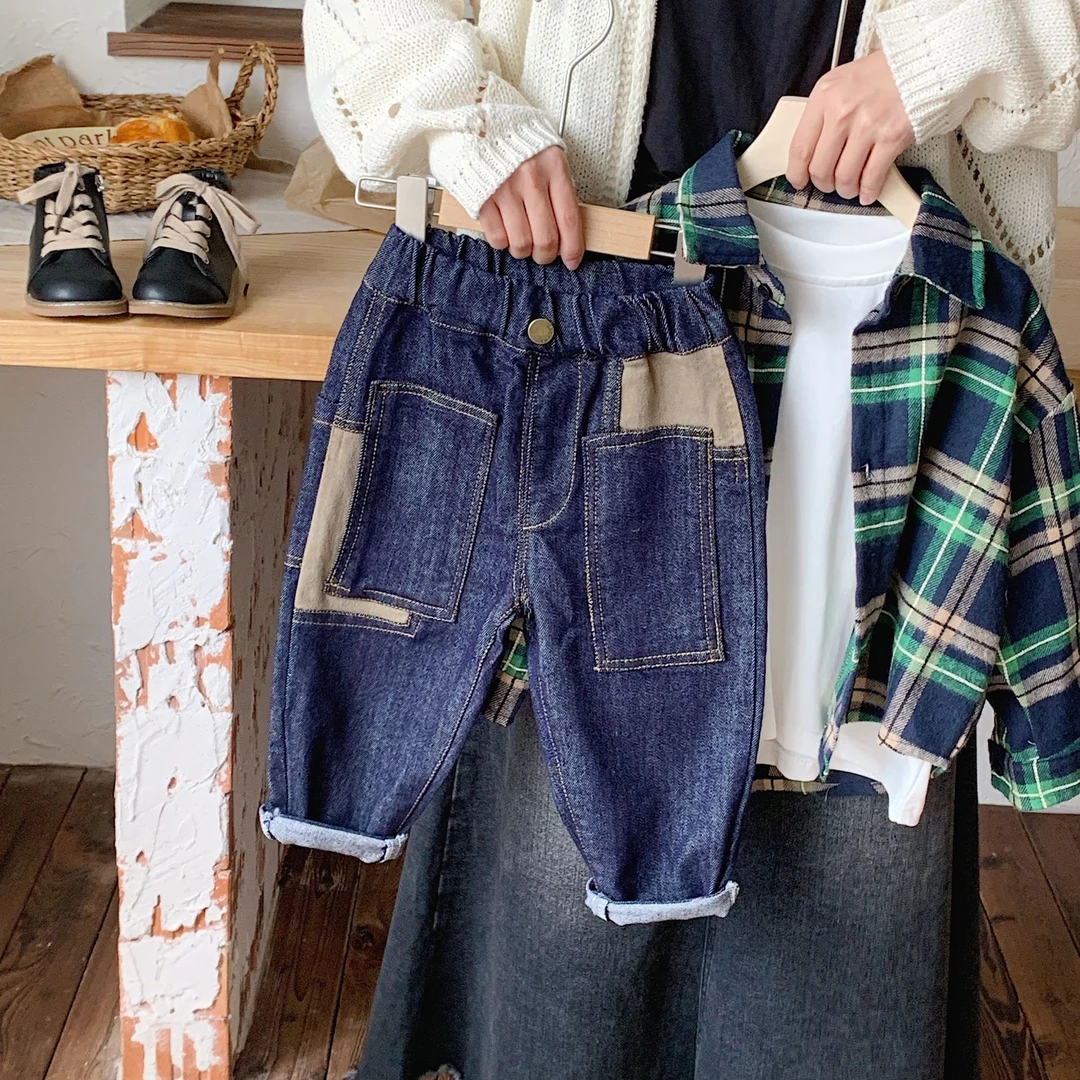 【K.baby专属】MY5597儿童春季牛仔裤男童韩版休闲裤