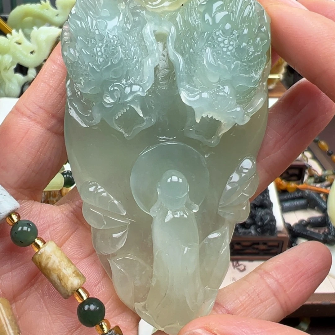 岫玉未镶嵌挂件挂件