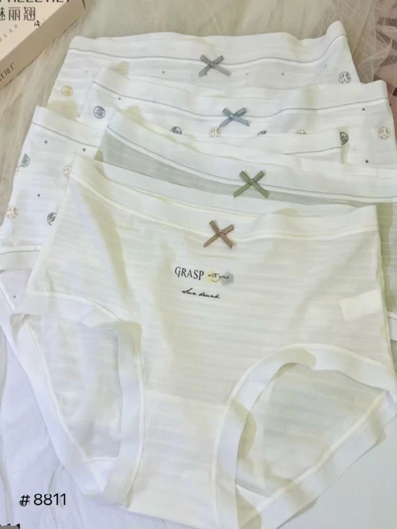 12353#2025新款透气高弹力舒适中腰女士内裤