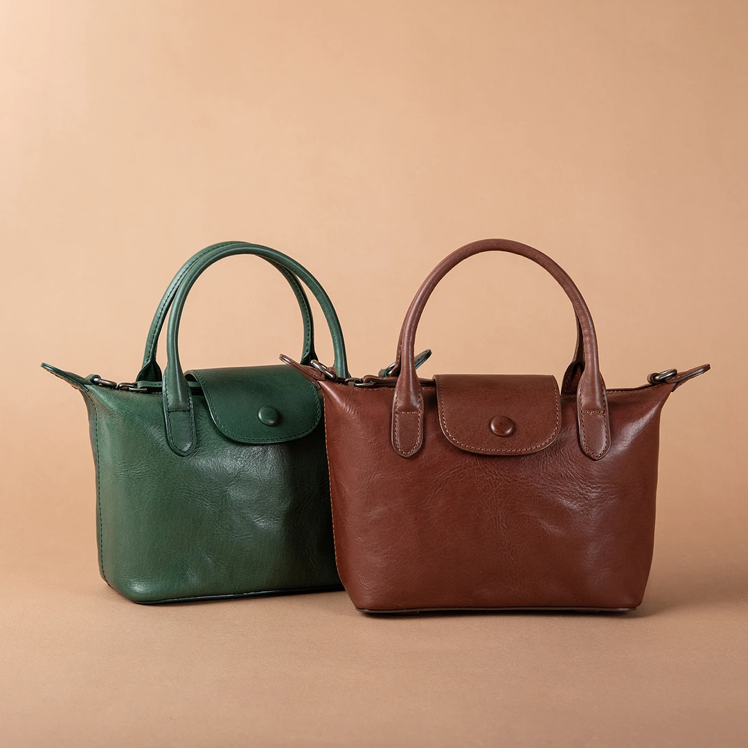 溯源者【欧尼-4】头层牛皮单肩斜跨手提包休闲百搭真皮复古SG60089