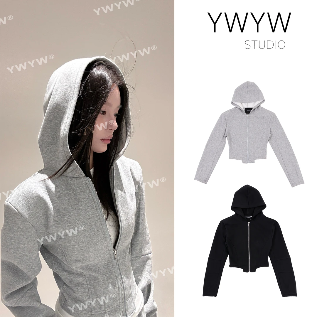 【YWYW24F/W】秋冬时尚连帽抓绒保暖修身卫衣3368