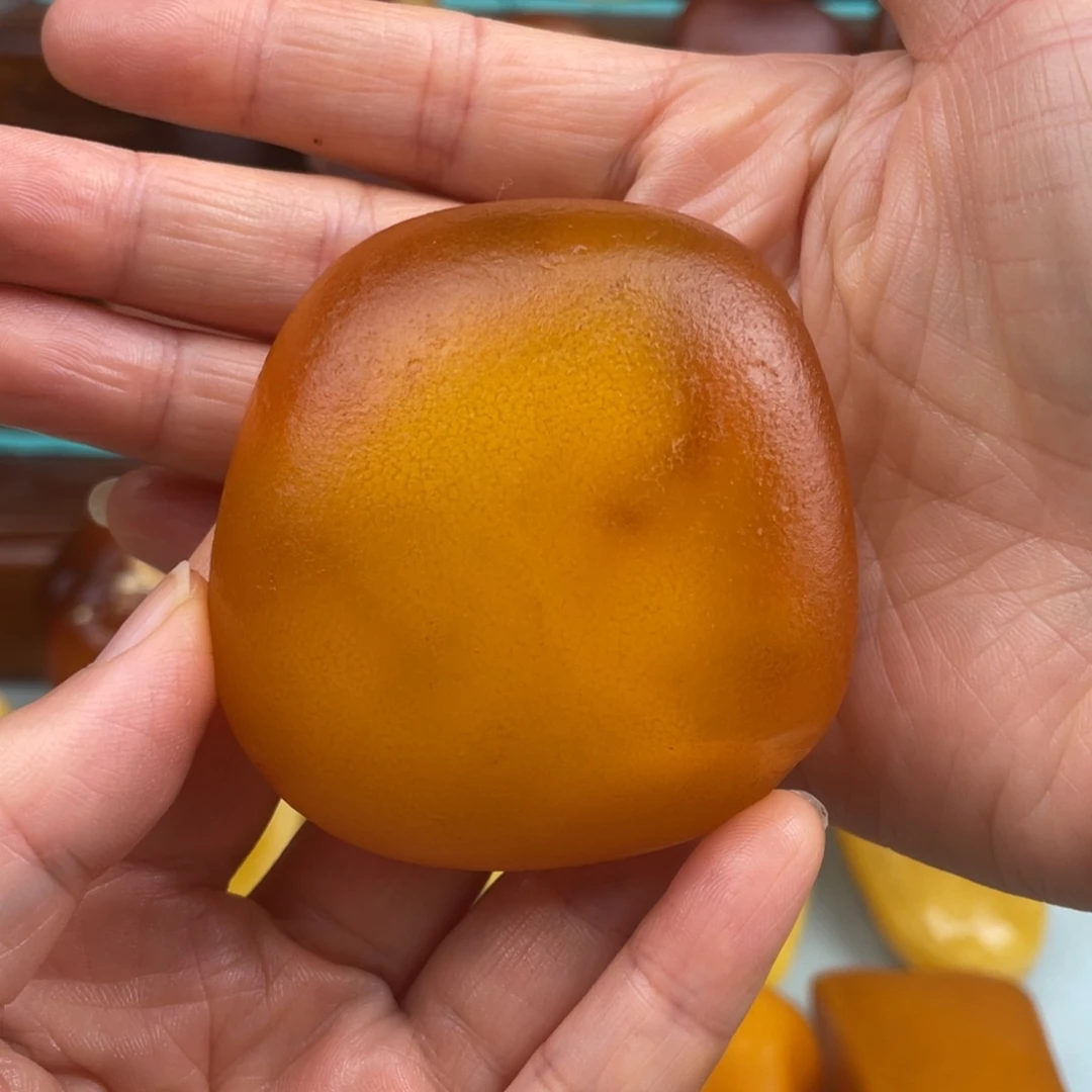 M***g定制琥珀未镶嵌蜜蜡原石手把