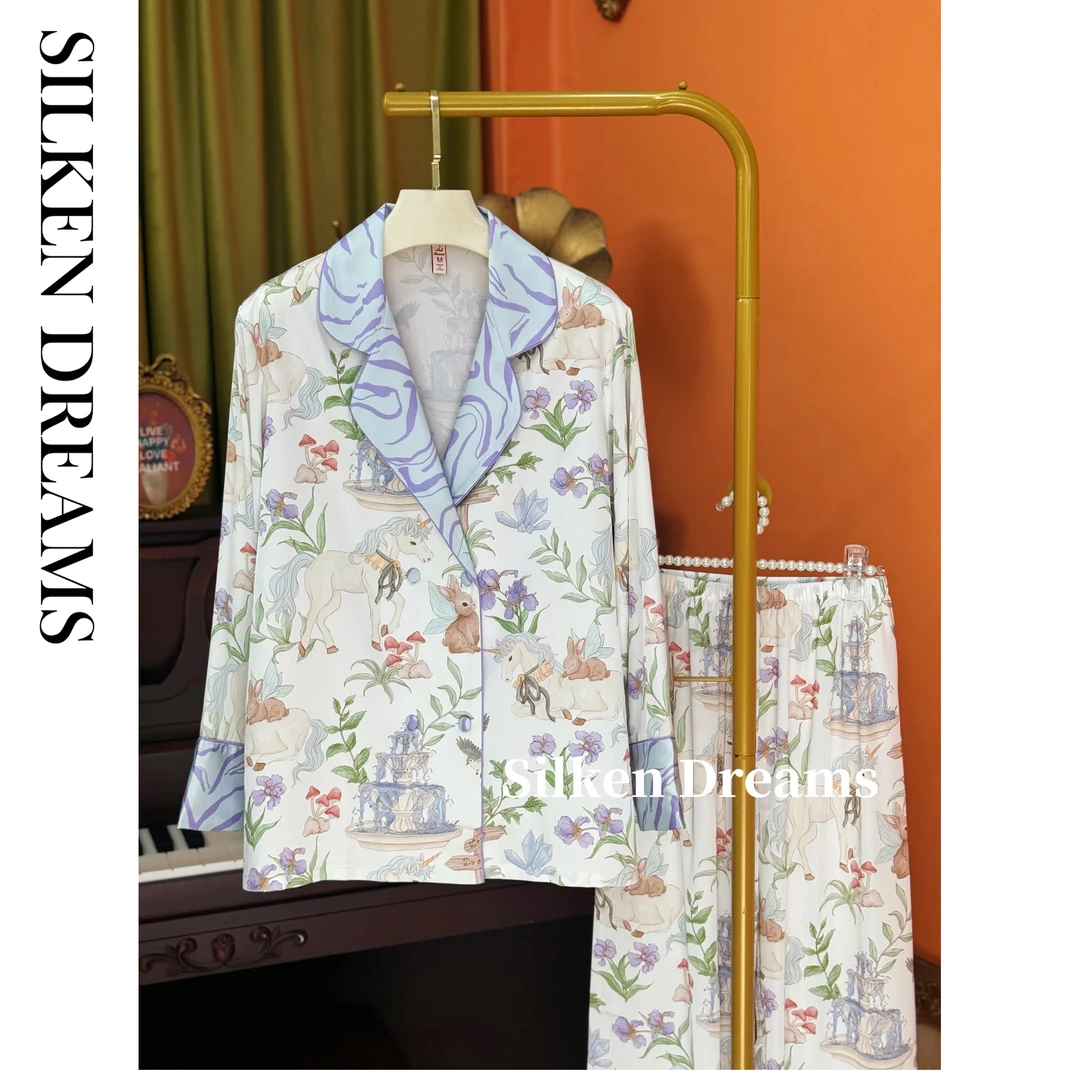 【悉尼画报｜花与旧梦】春秋可爱时尚潮流可外穿睡衣家居服-长袖7