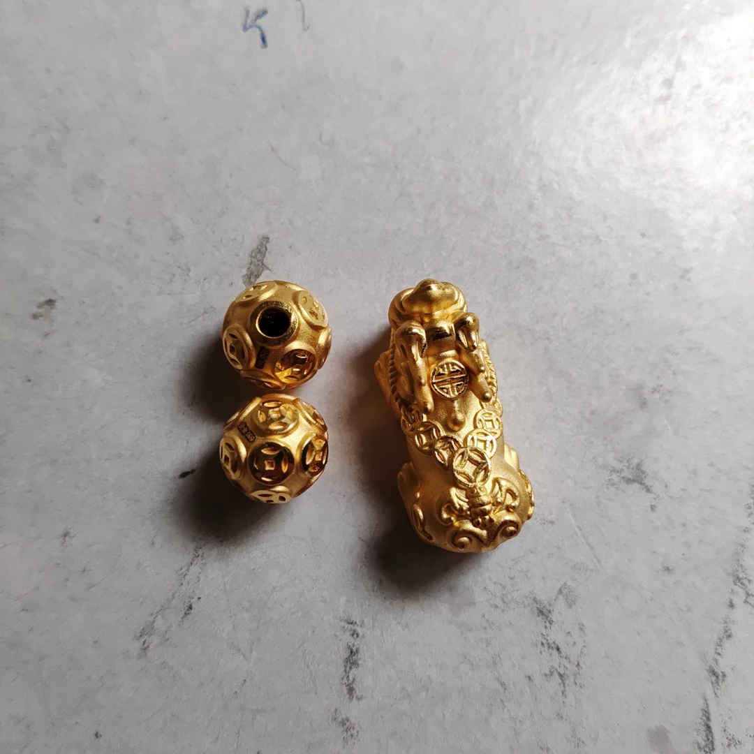 金元宝足金999貔貅珠子首饰