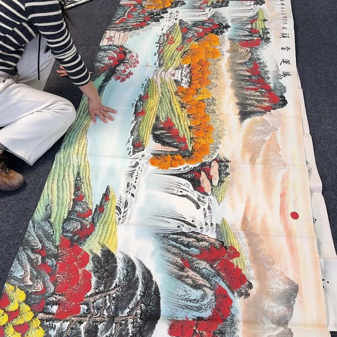 纯手绘国画作品好看小八尺