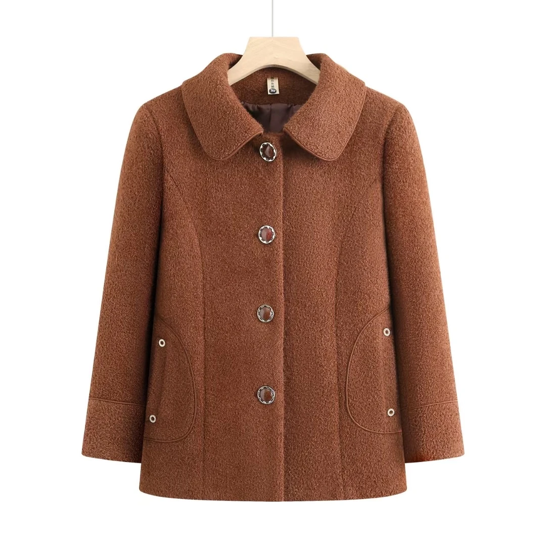 11440-中老年秋冬款外套妈妈太太装宽松上衣老太太衣服女【康燕】