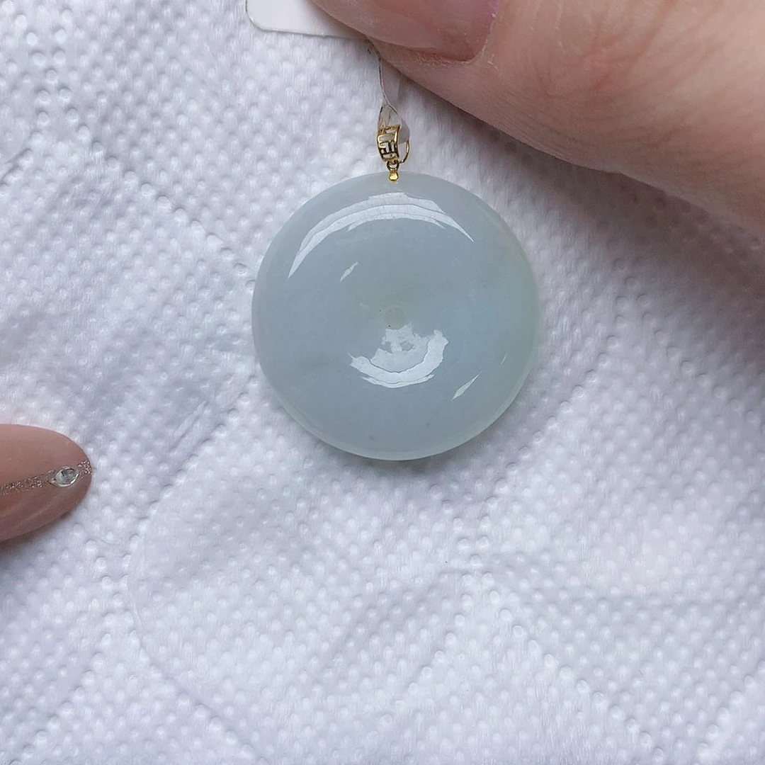 颈饰18K金镶嵌翡翠