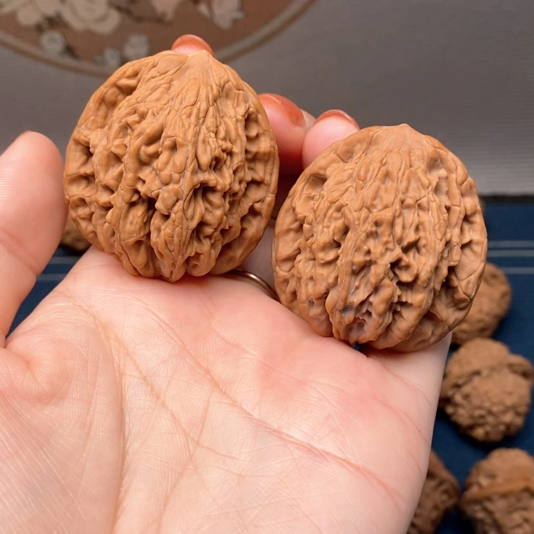 把件文玩核桃8麦穗虎头40.5