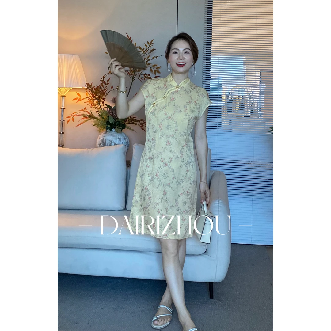 DAIRI  ZHOU▪️知难而进   100人丝新中式旗袍复古简约优雅百搭款